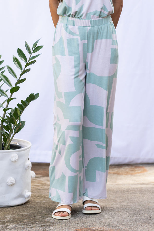 Parker Pant (Sea Salt Deco Print)