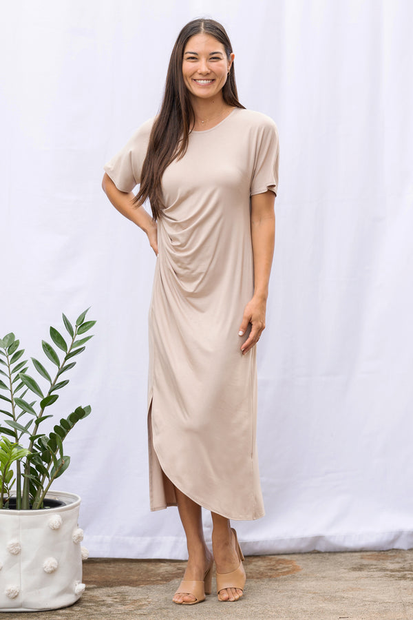 Ricky Asymmetrical Dress (Cocoa)