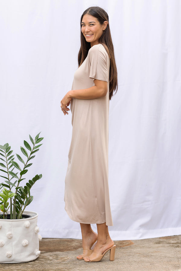 Ricky Asymmetrical Dress (Cocoa)