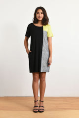 Samantha Dress (Black/Lime) - S