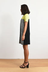 Samantha Dress (Black/Lime) - S
