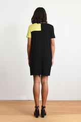Samantha Dress (Black/Lime) - S