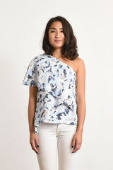 Ella One-shoulder Top (Winter Camo) - S
