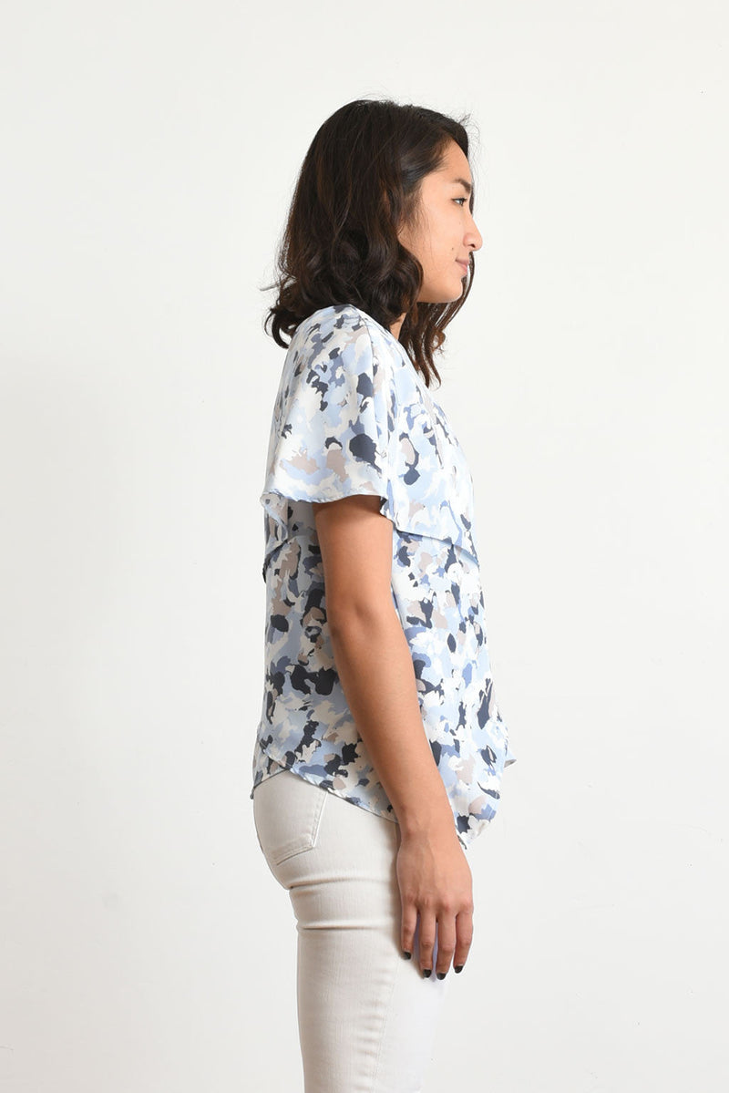 Ella One-shoulder Top (Winter Camo) - S