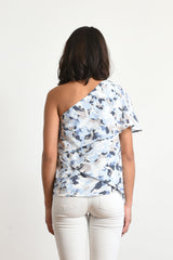 Ella One-shoulder Top (Winter Camo) - S