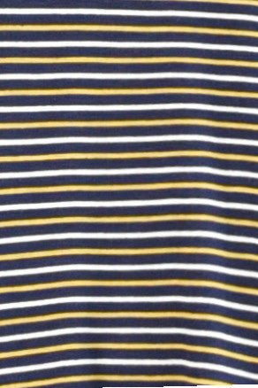 Jennifer Cold Shoulder Dress (Navy Stripe) - XS