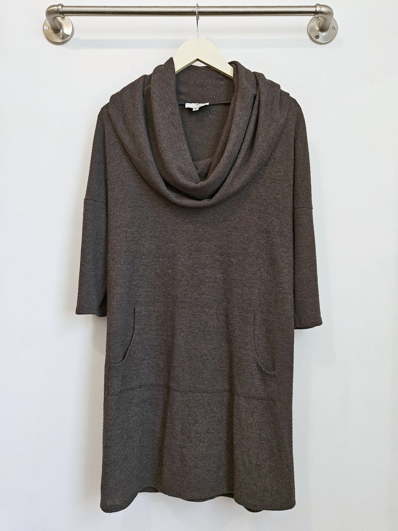 Stella Sweater Dress (Charcoal Sweater Knit) - S