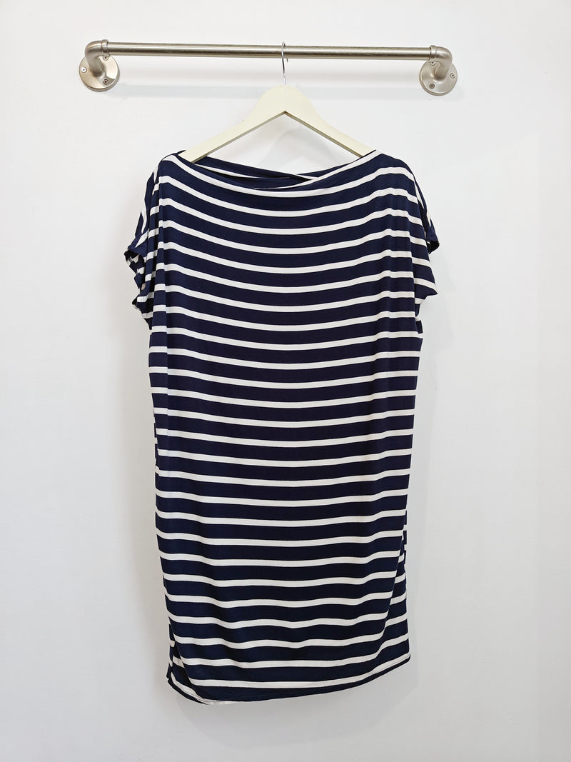 Brooke Dress (Navy Stripe) - XS