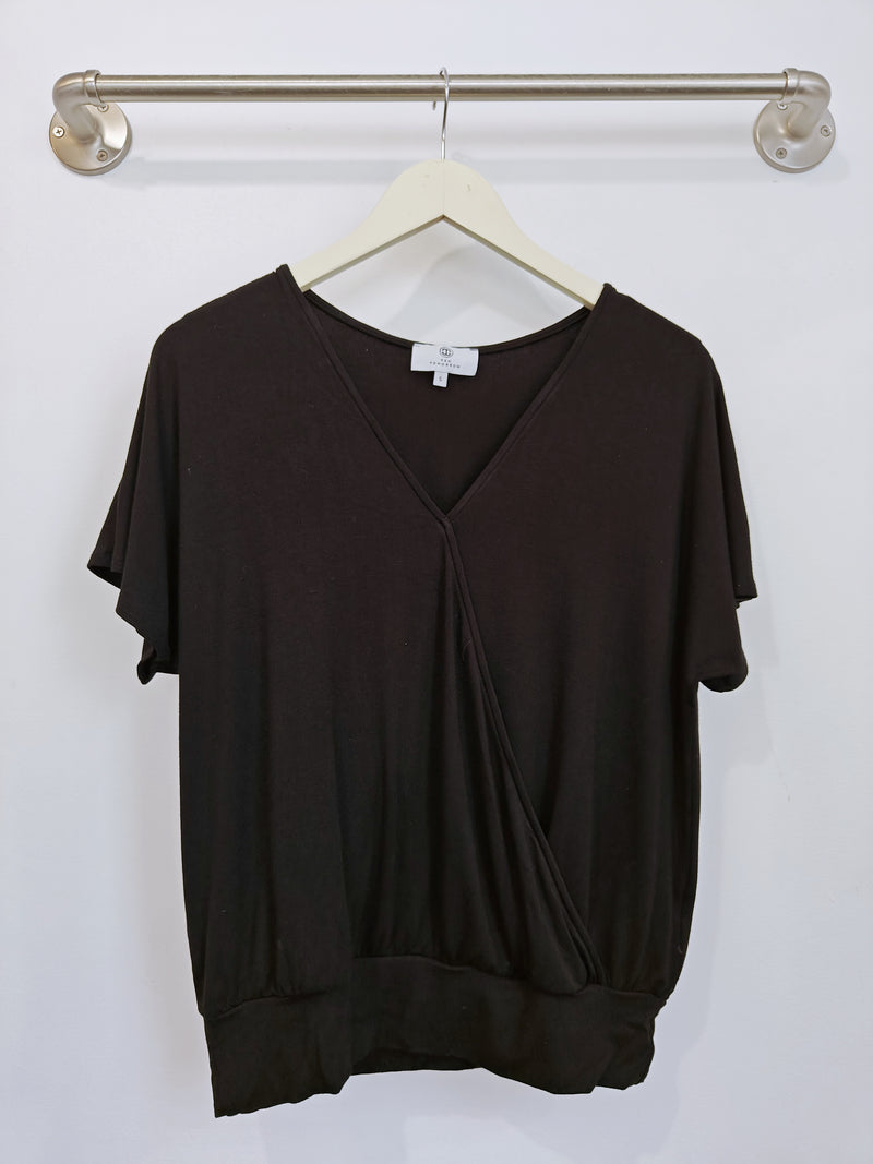 Luna Wrap Top (Black) - S