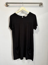 Stacey T-Shirt Dress (Black) - S