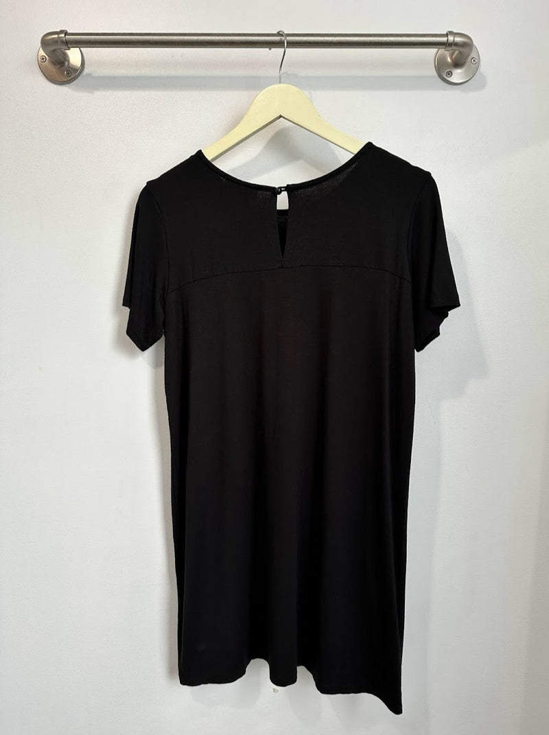 Stacey T-Shirt Dress (Black) - S