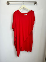 Sienna Asymmetrical Dress (Red) - L