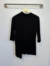 Gwen High Neck Top (Black) - S