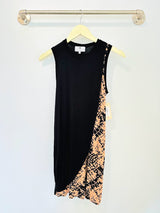 Carrie Tulip Tank Dress (Mocha Matrix/Black) - XS