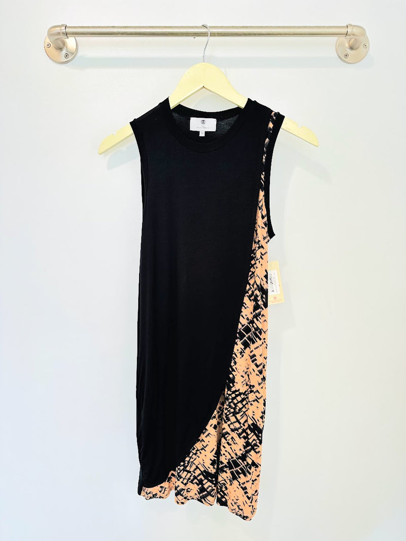 Carrie Tulip Tank Dress (Mocha Matrix/Black) - XS