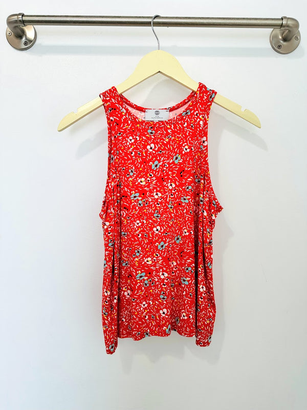 Michael Racer Tank Top (Wildflower Red) - XS