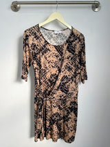 Kacie Wrap Dress (Mocha Matrix) - M
