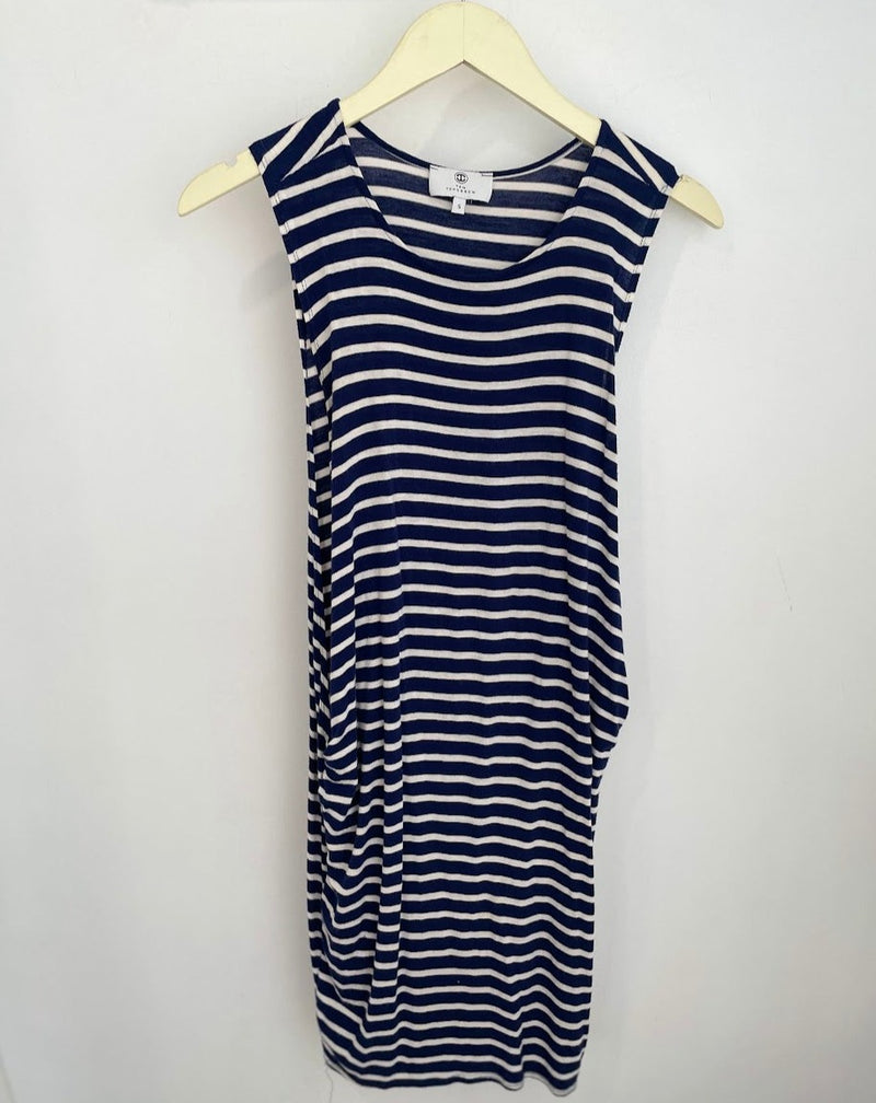 Brandon Tank Dress (Navy Stripe) - S