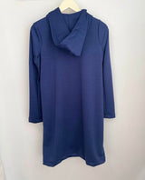 Amanda Hoodie Coat (Navy Quilt) - S