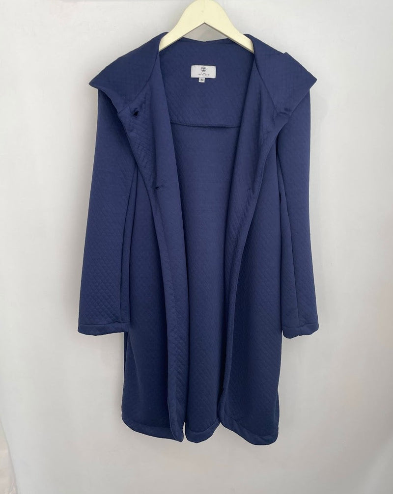Amanda Hoodie Coat (Navy Quilt) - S