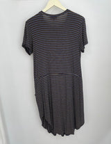 Mark Tie Waist Dress (Navy Stripe) - M