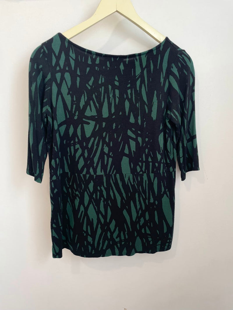 Meg Boatneck Top (Forest Lines) - XS