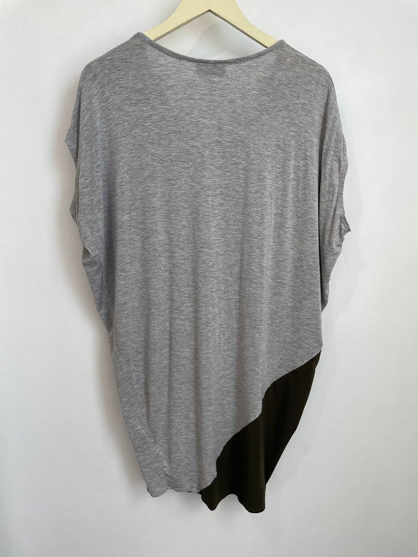 Kit Dress (Heather Grey/Olive) - S