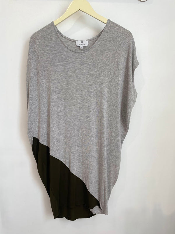 Kit Dress (Heather Grey/Olive) - S