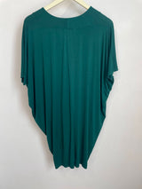 Jade Pleated Kaftan Dress (Emerald) - XS