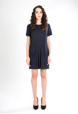 Stacey T-Shirt Dress (Navy) - S