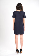 Stacey T-Shirt Dress (Navy) - S