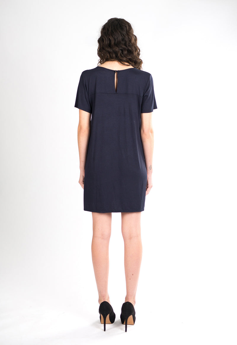 Stacey T-Shirt Dress (Navy) - S