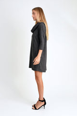 Stella Sweater Dress (Charcoal Sweater Knit) - S