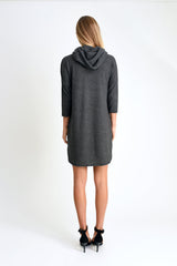 Stella Sweater Dress (Charcoal Sweater Knit) - S