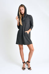 Stella Sweater Dress (Charcoal Sweater Knit) - S