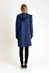 Amanda Hoodie Coat (Navy Quilt) - S