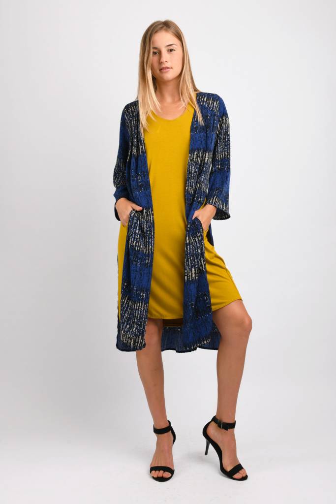Cali Long Duster (Blue Mix) - S