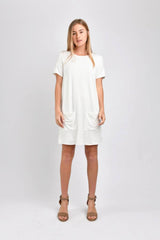 Stacey T-Shirt Dress (Ivory)