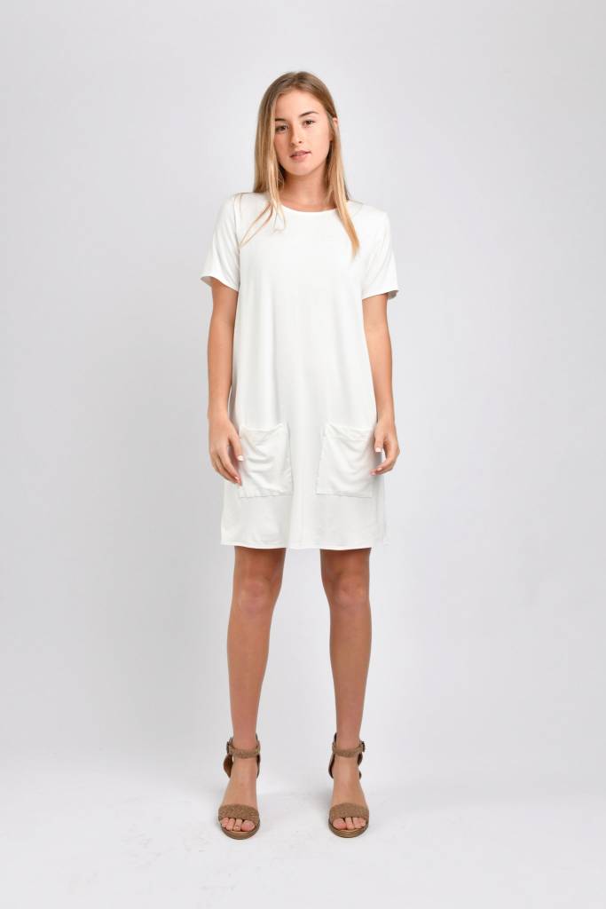 Stacey T-Shirt Dress (Ivory)