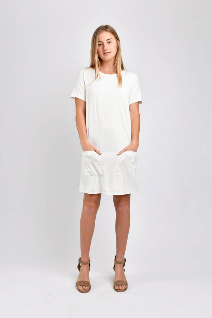 Stacey T-Shirt Dress (Ivory)