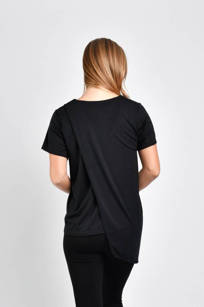 Gemma Asymmetrical Tunic (Black) - XS