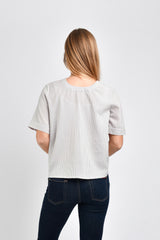 Carson Reversible Tie Top (Oxford Stripe) - XS