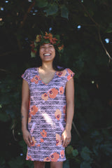 Kealopiko Dawn V-Neck Dress  (Pua Hau)